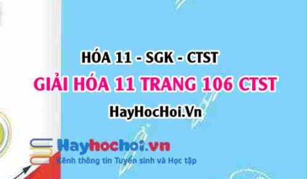 Giải Hóa 11 Chân trời sáng tạo trang 106